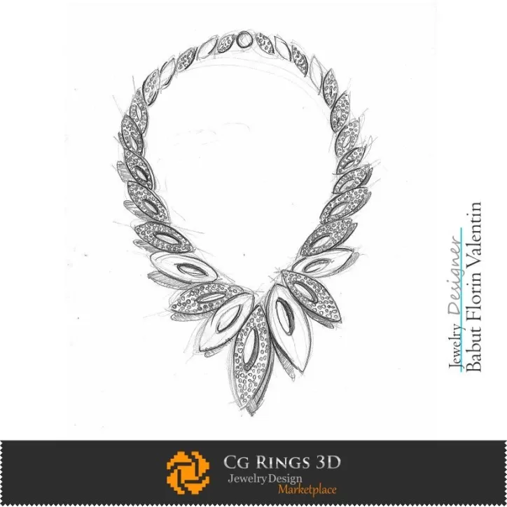 Schizzo Collana - Design di Gioielli