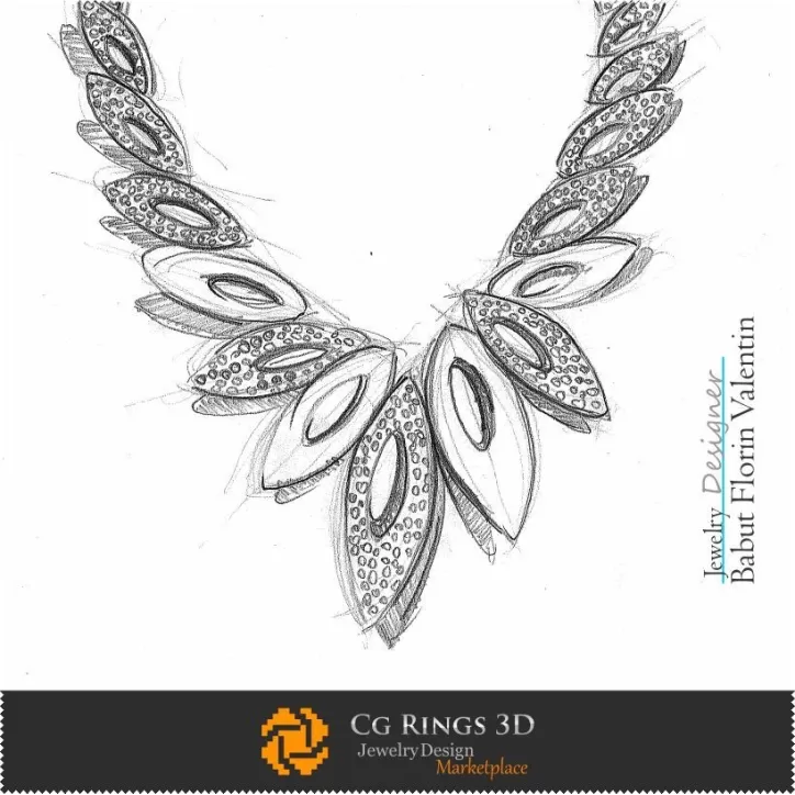 Schizzo Collana - Design di Gioielli