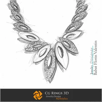 Necklace Sketch-Jewelry Design Jewelry Sketches