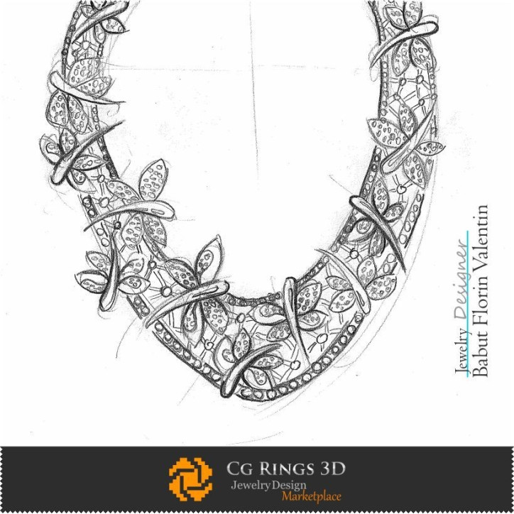 Necklace Sketch-Jewelry Design