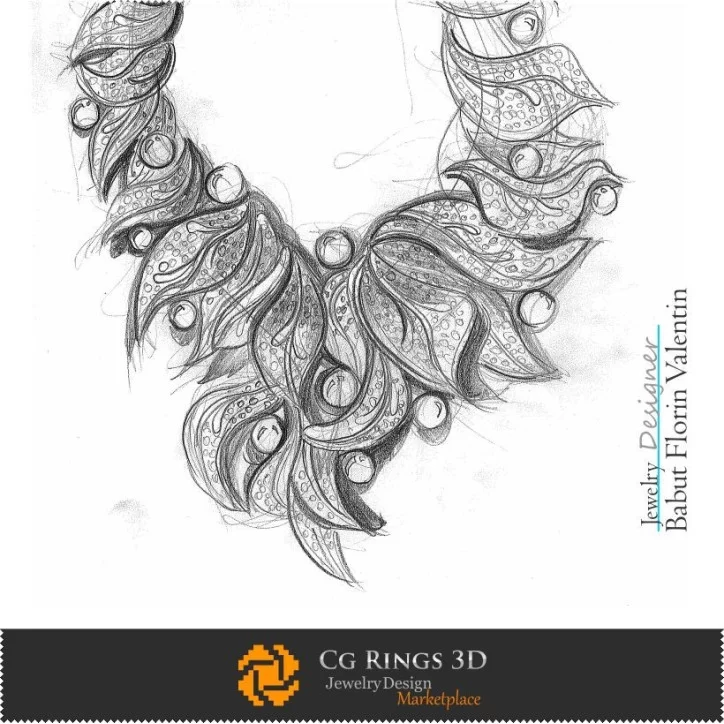 Necklace Sketch-Jewelry Design