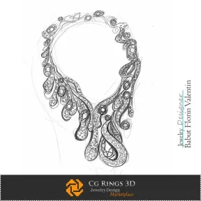 Necklace Sketch-Jewelry Design Jewelry Sketches