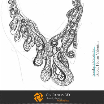 Necklace Sketch-Jewelry Design Jewelry Sketches