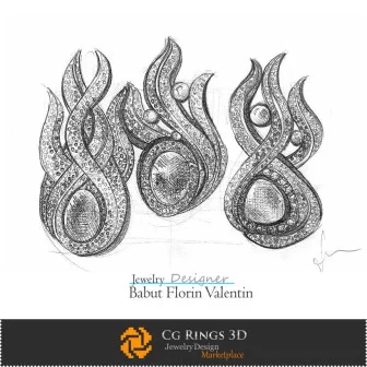 Spilla Schizzo - Design di Gioielli Schizzi di Gioielli