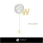 3D Brooch With Letter W