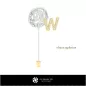 Broche 3D avec lettre W Broche 3D avec lettre W