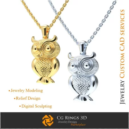 Owl Pendant - 3D CAD