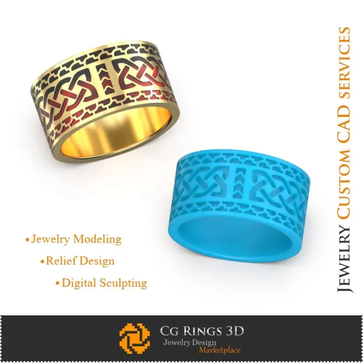 Verighete celtice - Bijuterii 3D CAD