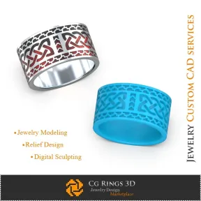 Celtic Wedding Bands - Jewelry 3D CAD