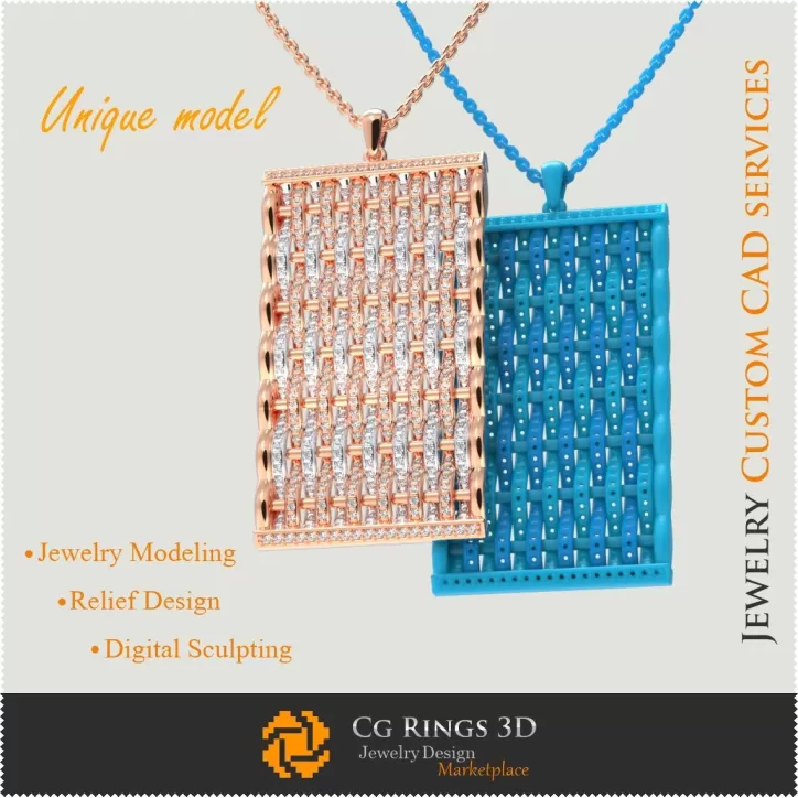 独特吊坠 - 珠宝3D CAD