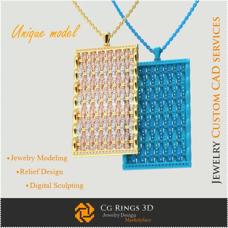 独特吊坠 - 珠宝3D CAD