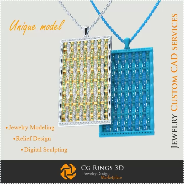 独特吊坠 - 珠宝3D CAD
