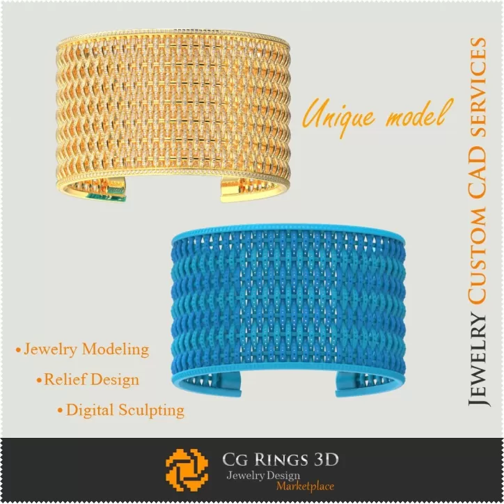 Bracelet Unique - Bijoux CAO 3D Bracelet Unique - Bijoux CAO 3D
