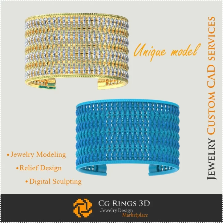 Bracelet Unique - Joaillerie 3D CAO