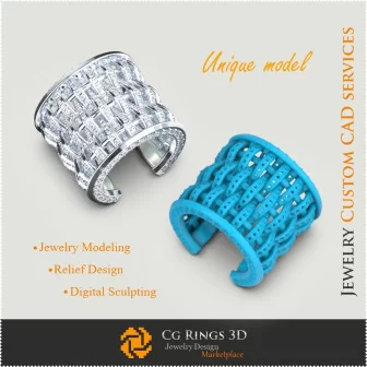 Bague unique - CAO 3D Joaillerie CAO 3D, Bijoux uniques 3D, Bagues CAO 3D, Bagues avec diamants 3D, Bagues de mode 3D, Bagues