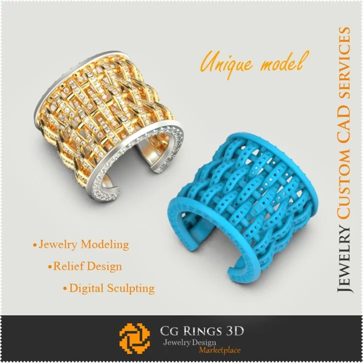 Unique Ring - Jewelry 3D CAD