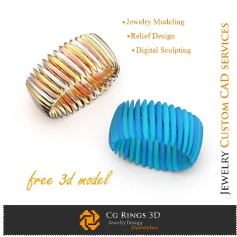 Anillo de moda - Modelo 3D gratuito Joyería 3D CAD, Joyería 3D gratuita, Anillos 3D CAD, Aros de eternidad 3D, Anillos de moda