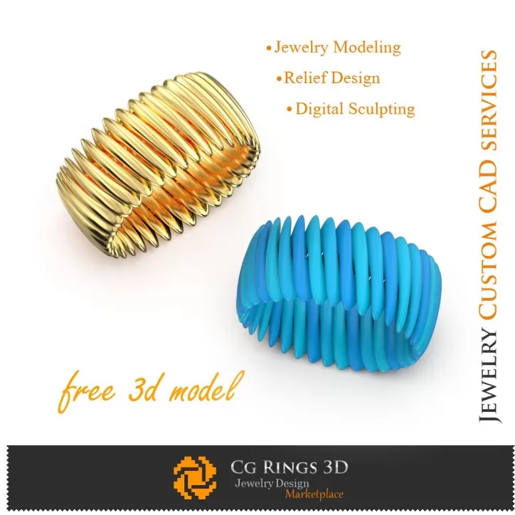 Anillo de moda - Modelo 3D gratuito