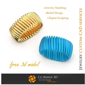 时尚戒指 - 免费3D模型 珠宝3D CAD、免费3D珠宝、戒指3D CAD、永恒戒指3D、时尚戒指3D、鸡尾酒戒