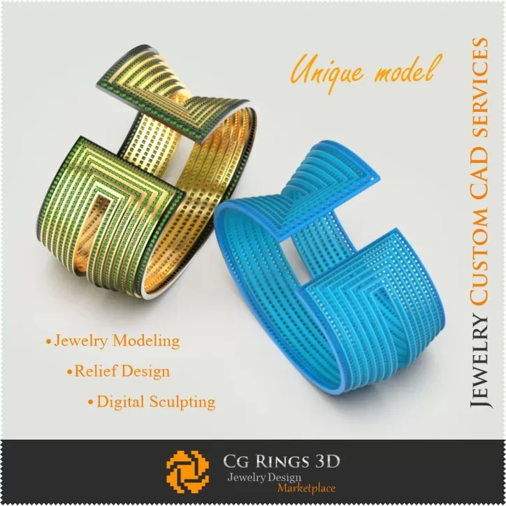 Brățară Unică – Design Artistic 3D