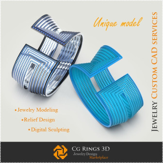 Bratara Unicat - 3D CAD Bijuterii 3D , Bijuterii Unicat 3D, Bratari 3D CAD, Bratari 3D, BratarI Manseta 3D