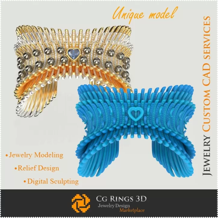 « Angel Wings » Bracelet Unique - CAO Bijoux 3D « Angel Wings » Bracelet Unique - CAO Bijoux 3D