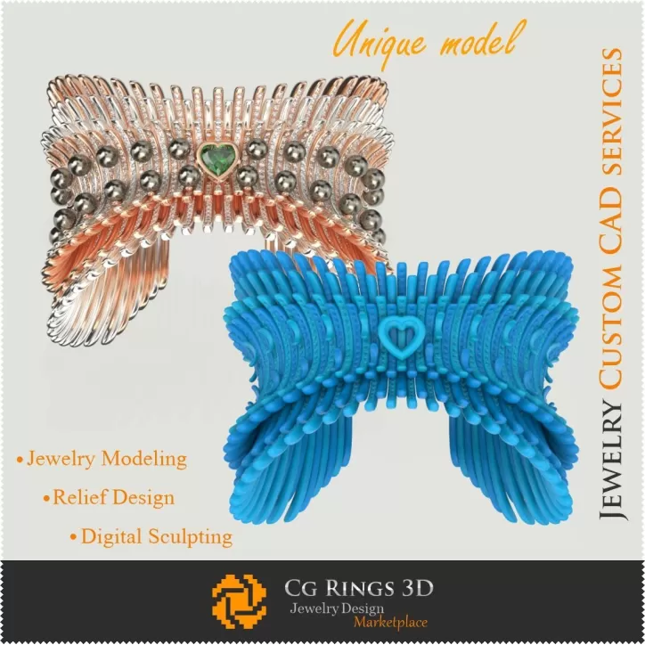 « Angel Wings » Bracelet Unique - CAO Bijoux 3D « Angel Wings » Bracelet Unique - CAO Bijoux 3D