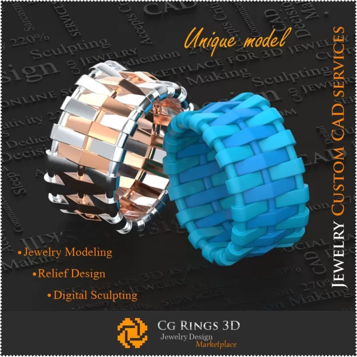 Verighete unice pentru dame - Bijuterii CAD 3D Verighete unice pentru dame - Bijuterii CAD 3D