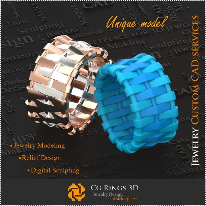 Verighete unice pentru dame - Bijuterii CAD 3D Verighete unice pentru dame - Bijuterii CAD 3D