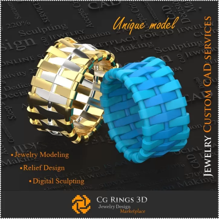 Verighete unice pentru dame - Bijuterii CAD 3D Verighete unice pentru dame - Bijuterii CAD 3D