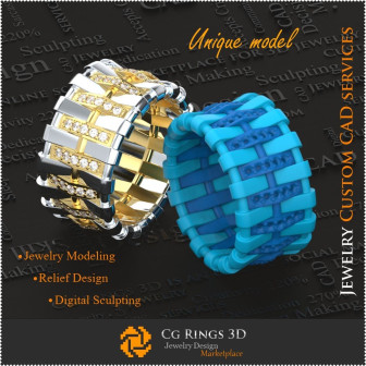 Inel Unicat Fashion - 3D CAD Bijuterii Bijuterii 3D , Bijuterii Unicat 3D, Inele 3D CAD, Inele cu Diamante 3D, Inele Fashion 3D 
