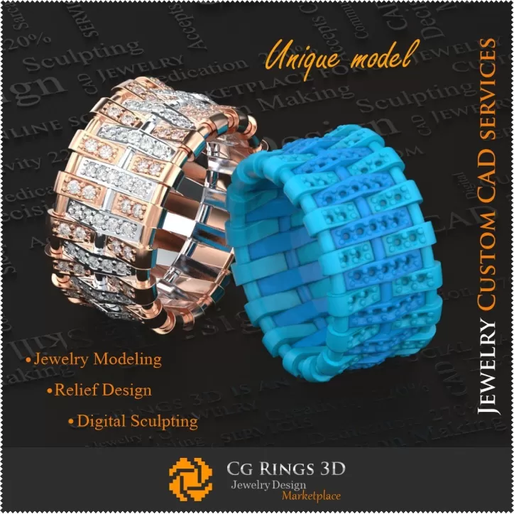 Alliance unique pour femmes - CAO 3D Bijoux Alliance unique pour femmes - CAO 3D Bijoux