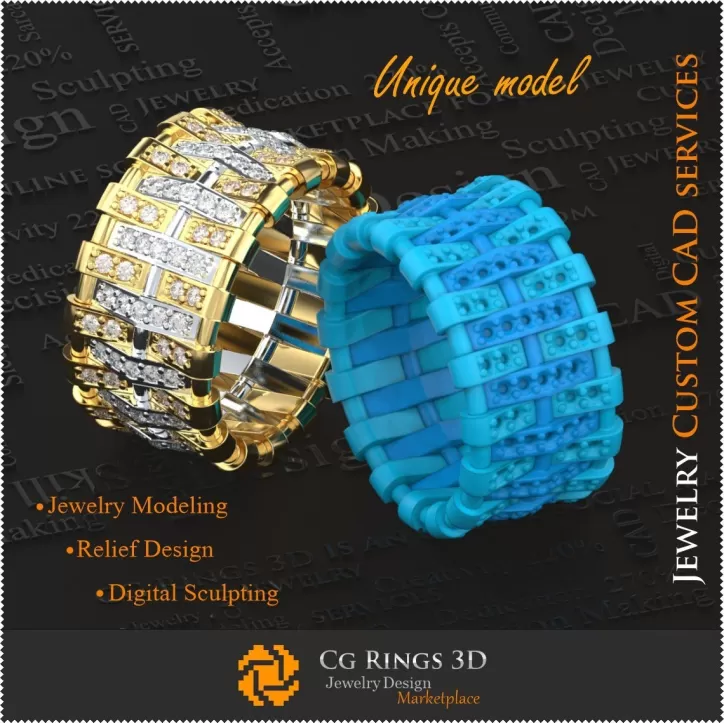 Alliance unique pour femmes - CAO 3D Bijoux Alliance unique pour femmes - CAO 3D Bijoux