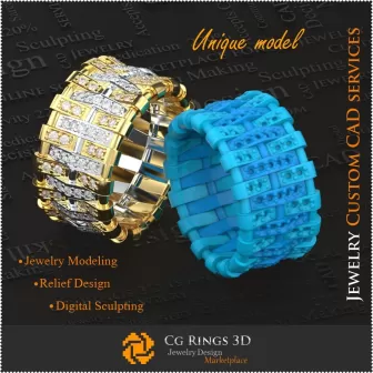Verighete Unice pentru Femei - Bijuterii 3D CAD Bijuterii 3D CAD, Bijuterii Unice 3D, Inele 3D CAD, Inele cu Diamante 3D, Inele