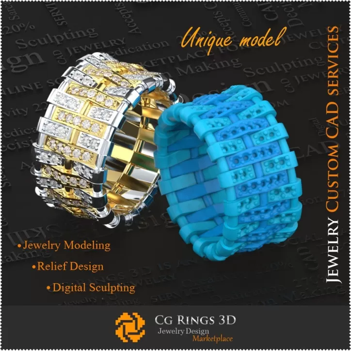 Alliance unique pour femmes - CAO 3D Bijoux Alliance unique pour femmes - CAO 3D Bijoux