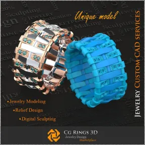 Inel Unicat Fashion - 3D CAD Bijuterii