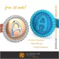 Gemelli con lettera A - Modello 3D CAD gioielleria gratuito