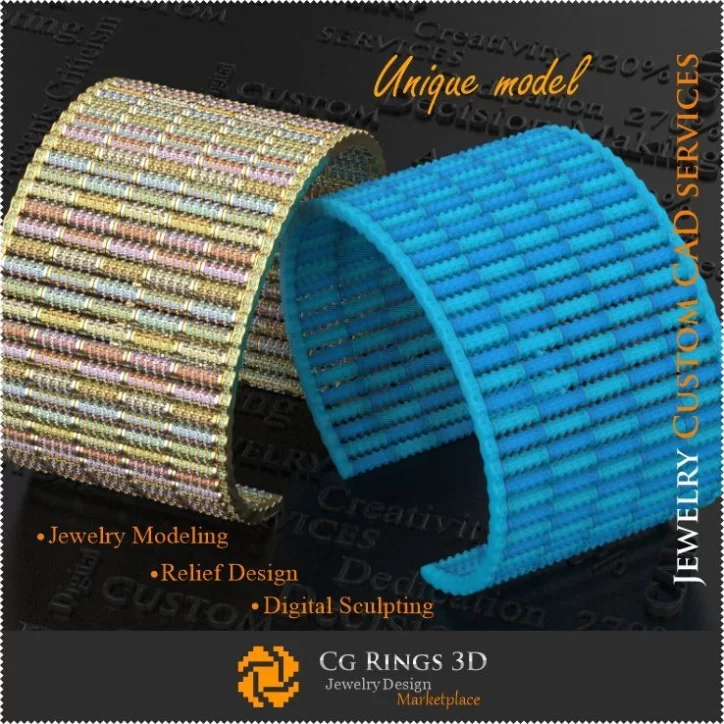 Unique Bracelet Colorit - Jewelry 3D CAD