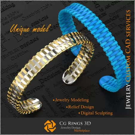 Bracelet Unique - Joaillerie 3D CAO