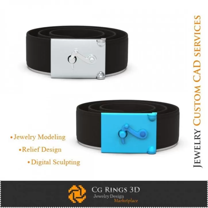 Schnallen-Gürtel - 3D-CAD Schnallen-Gürtel - 3D-CAD