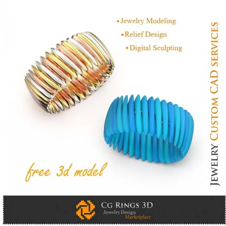 Anillo de moda - Modelo 3D gratuito