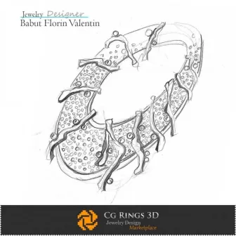 Bocetos de joyería de colgante de lujo