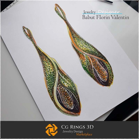 Earrings Sketch-Jewelry Design Jewelry Sketches