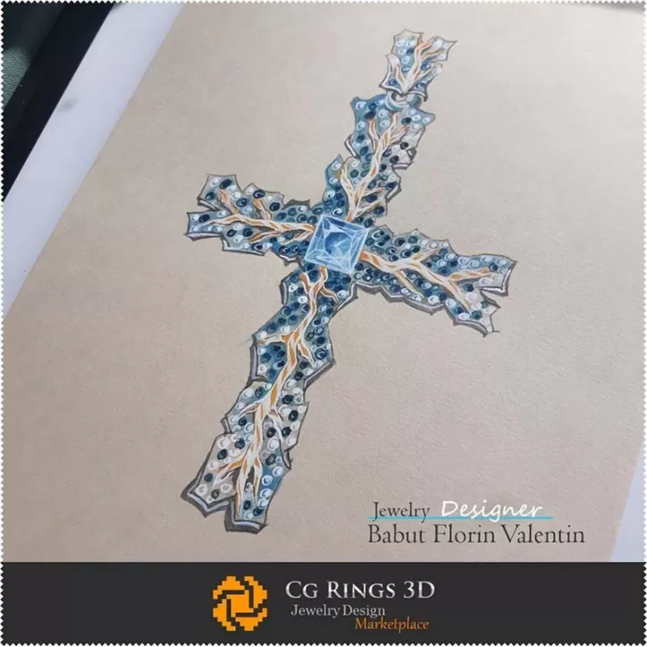 Boceto de colgante - Diseño de joyas