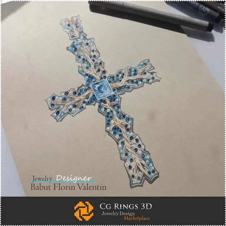 Boceto de colgante - Diseño de joyas