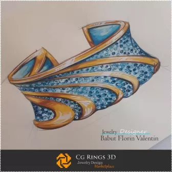 Bracciale bozzetto - Design di gioielli Schizzi di gioielli