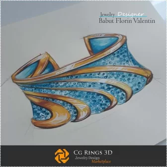 Boceto de Pulsera - Diseño de Joyería Bocetos de Joyería