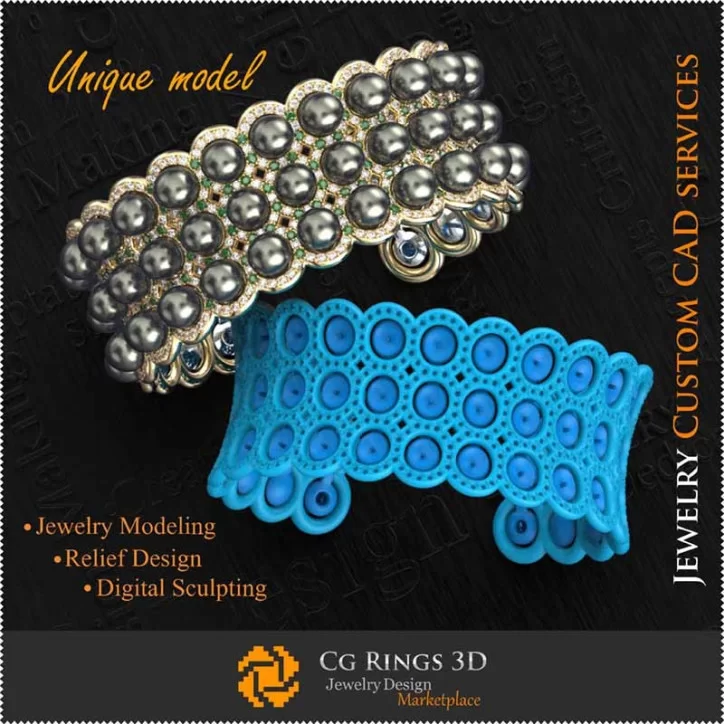 Bracelet Unique - Joaillerie 3D CAO