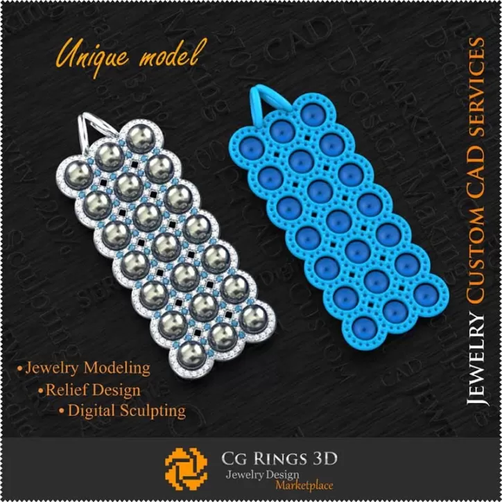 独特吊坠 - 珠宝 3D CAD