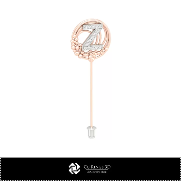 3D Brooch With Letter Z